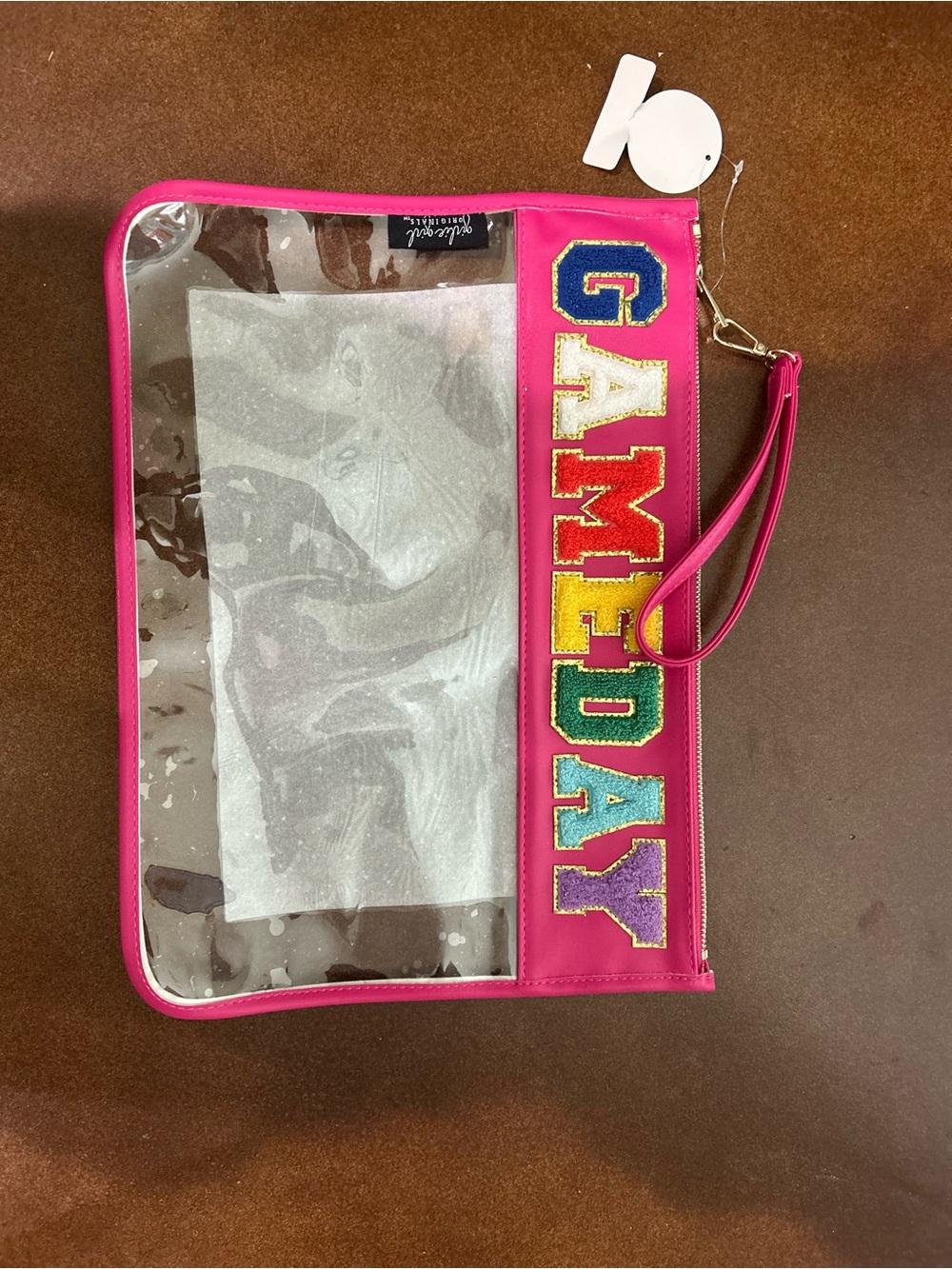 Girlie Girl 'GAME DAY' Clear Wristlet Pouch